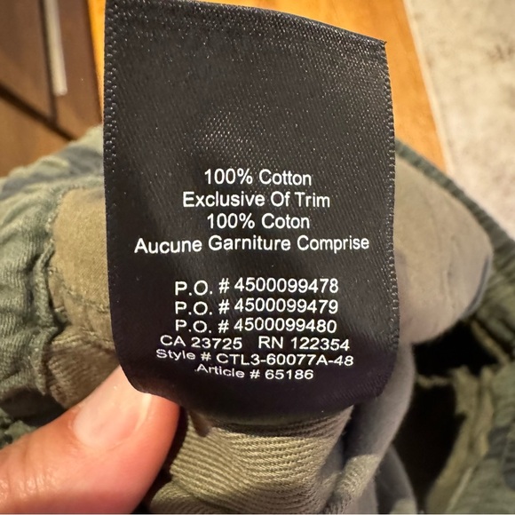 TNA Olive Green/black combat cargo pant elastic waist drawstring women’s Small - Picture 5 of 9